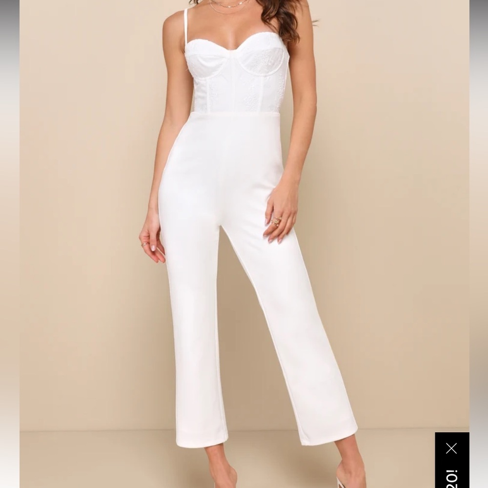 Brand new white lulus jumpsuit